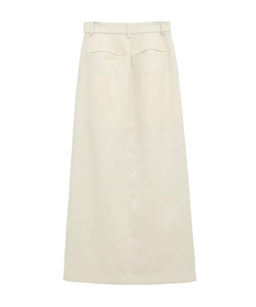 CLANE(クラネ)の「【CLANE/クラネ】FRONT SLIT TUCK SKIRT/フロントスリットタックスカート(スカート・レディース・ブラック/アイボリー・1/2)」の1枚目の写真