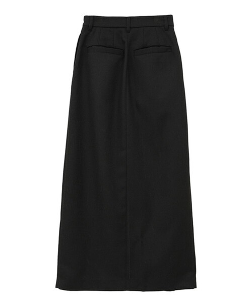 CLANE(クラネ)の「【CLANE/クラネ】FRONT SLIT TUCK SKIRT/フロントスリットタックスカート(スカート・レディース・ブラック/アイボリー・1/2)」の9枚目の写真