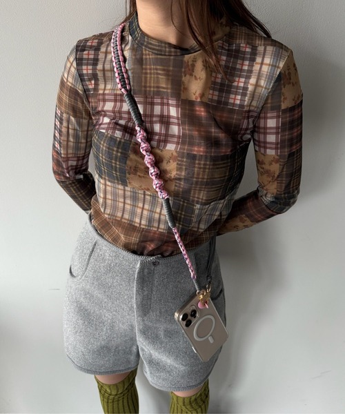 SANSeLF（サンセルフ）の「【SANSeLF】 パラコードマルチストラップ カラーミックス 編み込みデザイン スマホアクセサリー saa25a178（スマホグッズ・レディース・パープル/ピンク/ブルー・FREE）」の3枚目の写真