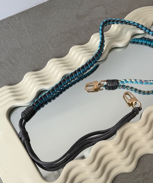 SANSeLF（サンセルフ）の「【SANSeLF】 パラコードマルチストラップ カラーミックス 編み込みデザイン スマホアクセサリー saa25a178（スマホグッズ・レディース・パープル/ピンク/ブルー・FREE）」の22枚目の写真