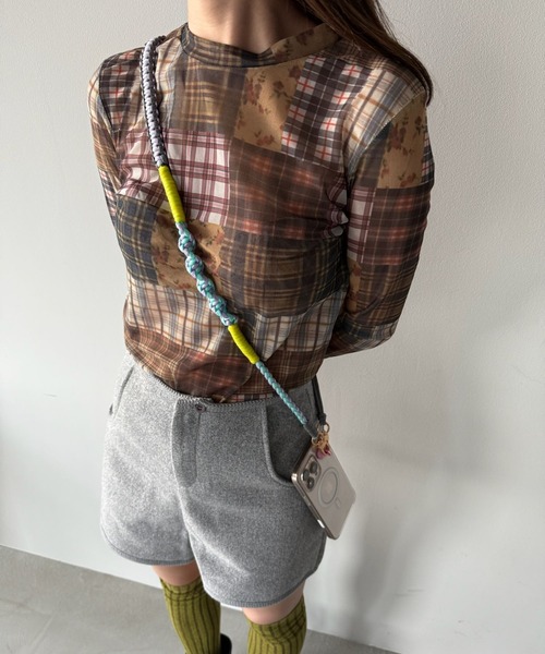 SANSeLF（サンセルフ）の「【SANSeLF】 パラコードマルチストラップ カラーミックス 編み込みデザイン スマホアクセサリー saa25a178（スマホグッズ・レディース・パープル/ピンク/ブルー・FREE）」の9枚目の写真