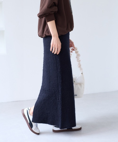 VIS（ビス）の「チェックアソートシャギーニットスカート/セットアップ対応（スカート・レディース・グレー/オフホワイト/ネイビー・FREE）」の19枚目の写真