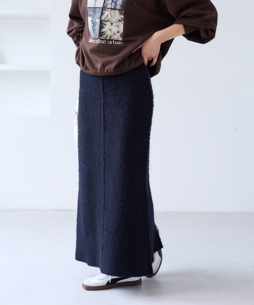 VIS（ビス）の「チェックアソートシャギーニットスカート/セットアップ対応（スカート・レディース・グレー/オフホワイト/ネイビー・FREE）」の18枚目の写真