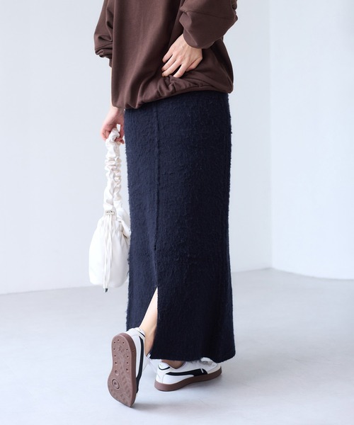 VIS（ビス）の「チェックアソートシャギーニットスカート/セットアップ対応（スカート・レディース・グレー/オフホワイト/ネイビー・FREE）」の20枚目の写真