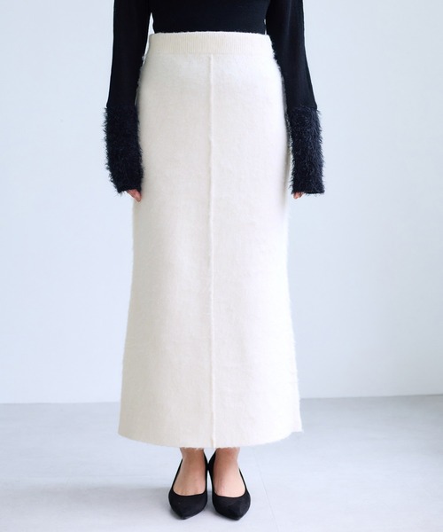 VIS（ビス）の「チェックアソートシャギーニットスカート/セットアップ対応（スカート・レディース・グレー/オフホワイト/ネイビー・FREE）」の22枚目の写真