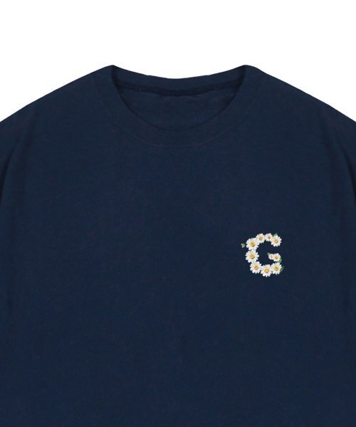 GRAVER（グレーバー）の「[ユニセックス]スモールGフラワースマイル半袖Tシャツ_ネイビー（Tシャツ/カットソー・レディース・ネイビー・SMALL/LARGE/X-LARGE/MEDIUM）」の3枚目の写真