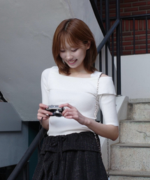 ZEROSTREET（ゼロストリート）の「[5 colors] Short sleeve solid off-shoulder sweater（ニット/セーター・レディース）」