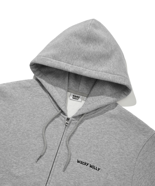 Wacky WiLLy(ワッキーウィリー)の「ベーシックワキタイポロゴフードジップアップグレー(パーカー・レディース・その他・MEDIUM/LARGE/X-LARGE/SMALL)」の4枚目の写真