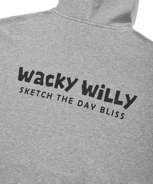 Wacky WiLLy(ワッキーウィリー)の「ベーシックワキタイポロゴフードジップアップグレー(パーカー・レディース・その他・MEDIUM/LARGE/X-LARGE/SMALL)」の8枚目の写真