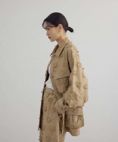 セール】【crinkle crinkle crinkle】3Dエンブロイダリーミリタリー