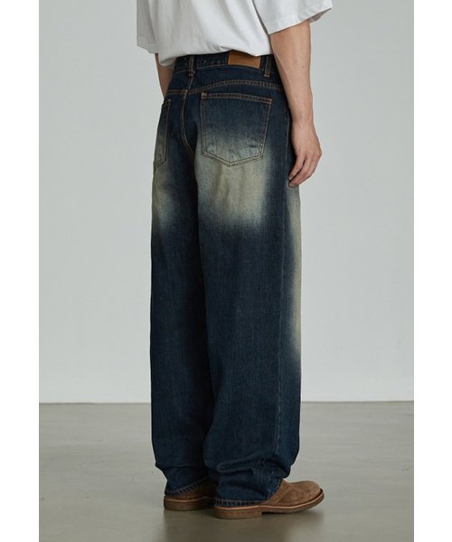 P.IN.O(ピインオ)の「517 ウォッシングワイドデニムパンツ(デニムパンツ・メンズ・ブルー系その他・SMALL/MEDIUM/LARGE/X-LARGE)」の2枚目の写真