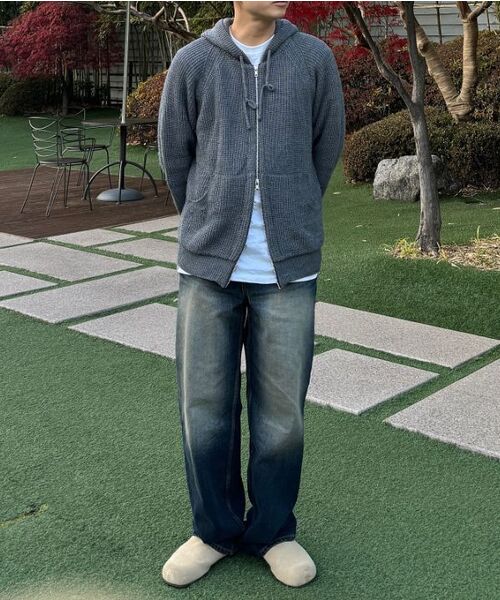 P.IN.O(ピインオ)の「517 ウォッシングワイドデニムパンツ(デニムパンツ・メンズ・ブルー系その他・SMALL/MEDIUM/LARGE/X-LARGE)」の3枚目の写真
