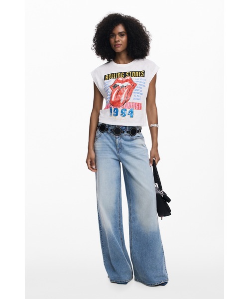 Desigual(デシグアル)の「ROLLING STONES ヴィンテージプリント 1994Tシャツ(Tシャツ/カットソー・レディース・ホワイト・S/M/L/XL/XS)」の2枚目の写真