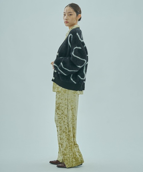 ROSE BUD（ローズバッド）の「LINE JACQUARD KNIT CARDIGAN（カーディガン/ボレロ・レディース・ブラック/ピンク/ホワイト・ONE SIZE）」の12枚目の写真