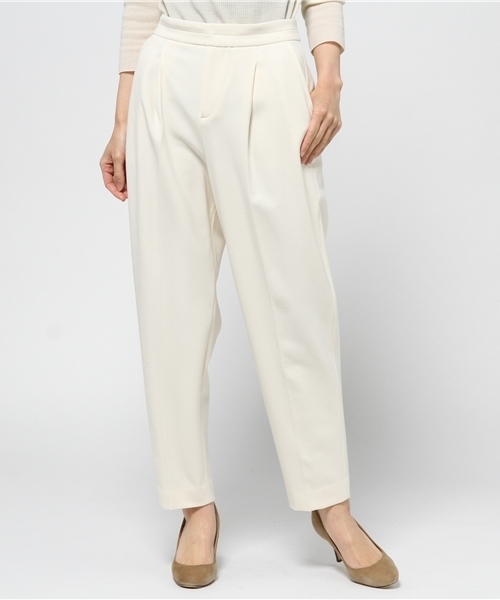 Noble(ノーブル)の「ウラキモウ ワンタック テーパードパンツ◆(その他パンツ・レディース・ホワイト/ブラック・34/38/36/40)」の9枚目の写真