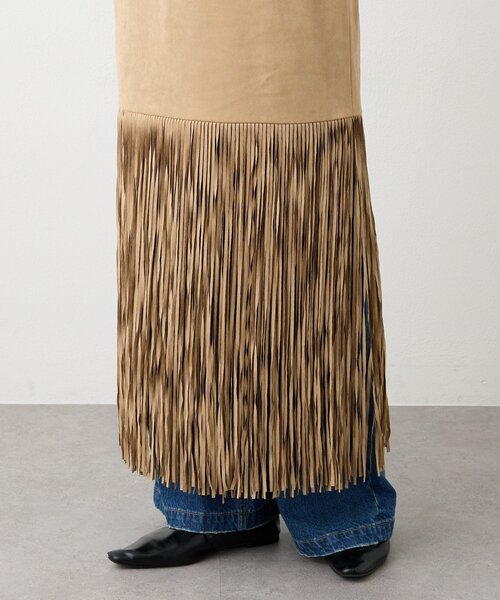 RIVE DROITE（リヴドロワ）の「【à Nice （ア ・ニース）】フリンジスカート（スカート・レディース・ベージュ/ピンク・38/36）」の17枚目の写真