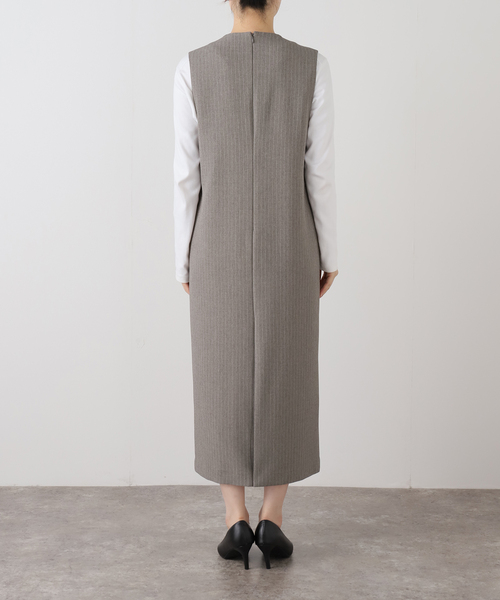 Spick & Span（スピックアンドスパン）の「《WEB限定 / 追加》ダブルクロスVネックワンピース（ワンピース・レディース・ブラック/その他6・36/38）」の19枚目の写真