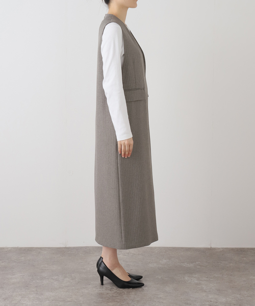 Spick & Span（スピックアンドスパン）の「《WEB限定 / 追加》ダブルクロスVネックワンピース（ワンピース・レディース・ブラック/その他6・36/38）」の20枚目の写真