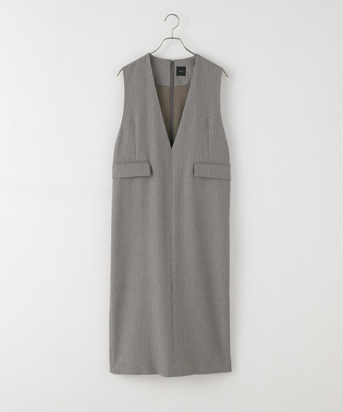 Spick & Span（スピックアンドスパン）の「《WEB限定 / 追加》ダブルクロスVネックワンピース（ワンピース・レディース・ブラック/その他6・36/38）」の21枚目の写真