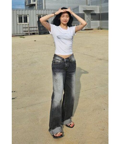 Opening Project（オープニングプロジェクト）の「Identity T Shirt - Charcoal（Tシャツ/カットソー・レディース・その他・2/3）」の19枚目の写真