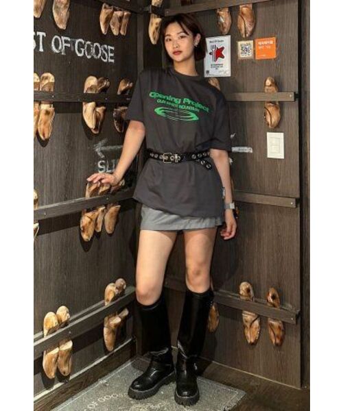 Opening Project（オープニングプロジェクト）の「Identity T Shirt - Charcoal（Tシャツ/カットソー・レディース・その他・2/3）」の4枚目の写真