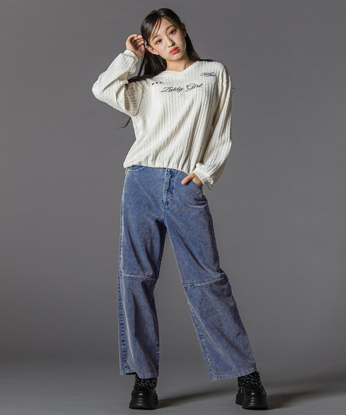 ZIDDY（ジディ）の「コーデュロイボトム(130~160cm)（その他パンツ・キッズ・ブルー/グレー・140cm/FREE/150cm/130cm）」の5枚目の写真