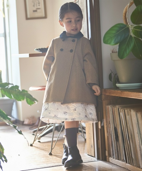 petit main（プティマイン）の「【リンク】ダブルブレストコート（その他アウター・キッズ・ネイビー/ブラウン・80ｃｍ/90cm/100cm/110cm/120cm/130cm）」の3枚目の写真
