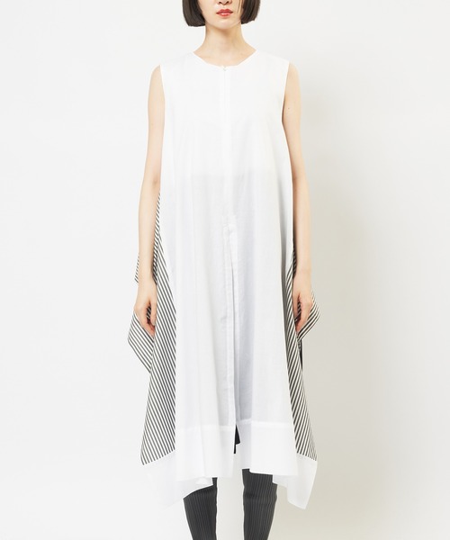 gomme(ゴム)の「ローンレイヤーワンピース(シャツワンピース・レディース・ホワイト・MEDIUM)」の6枚目の写真