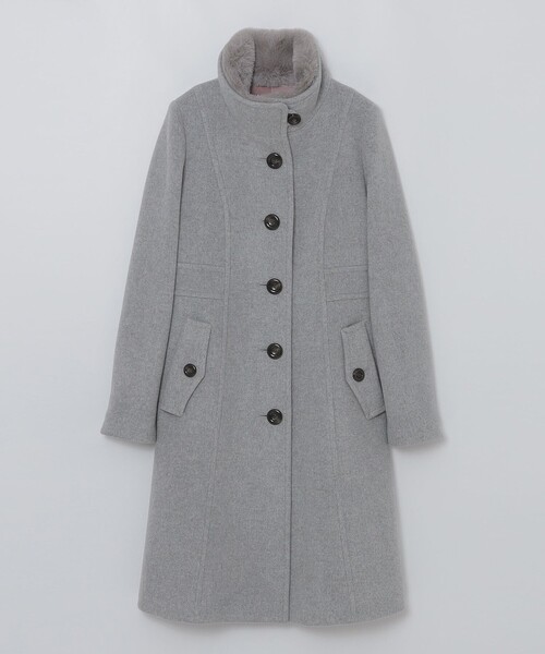 BLUE LABEL CRESTBRIDGE（ブルーレーベルクレストブリッジ）の「ファインダブルビーバースタンドカラーコート（その他アウター・レディース・ホワイト/ブラック/ベージュ/グレー系その他・38/36/40）」の22枚目の写真