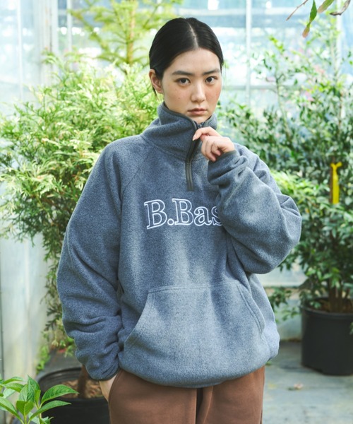 B.Base Framed Stitch Half-Zip Fleece / B.Baseフレームドステッチ