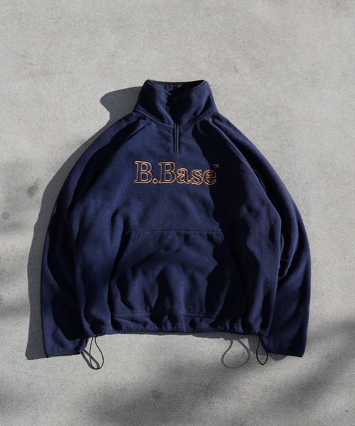 BROKEN BASE(ブロークンベース)の「B.Base Framed Stitch Half-Zip Fleece / B.Baseフレームドステッチハーフジップフリース(その他アウター・メンズ・ネイビー/レッド/チャコールグレー・LARGE/MEDIUM)」の4枚目の写真