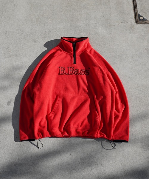 BROKEN BASE(ブロークンベース)の「B.Base Framed Stitch Half-Zip Fleece / B.Baseフレームドステッチハーフジップフリース(その他アウター・メンズ・ネイビー/レッド/チャコールグレー・LARGE/MEDIUM)」の7枚目の写真