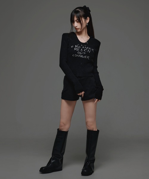 .KOM(ドットコム)の「『.KOM/ドットケーオーエム』フードロングスリーブ【GC】(Tシャツ/カットソー・レディース・ベージュ/ブラック/ライトグレー・FREE)」の9枚目の写真