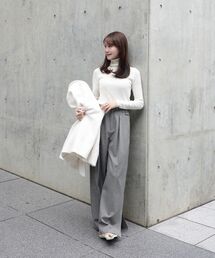 cle blatt（クレブラット）の「ウールライクサイドボタンワイドパンツ（スラックス）」