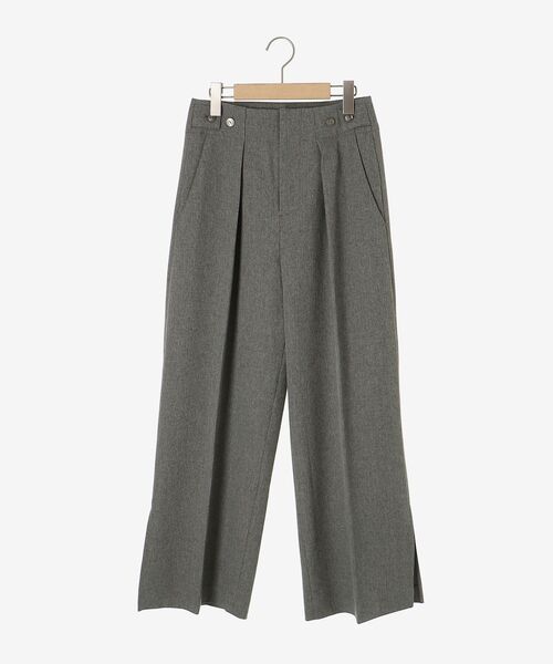 cle blatt(クレブラット)の「ウールライクサイドボタンワイドパンツ(スラックス・レディース・グレー/ブラウン・SMALL/MEDIUM)」の15枚目の写真
