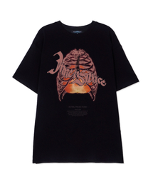 イナー スペース スーピマコットン ラウンドネック 半袖Tシャツ_ブラック