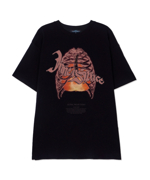 ASTRAL PROJECTION(アストラルプロジェクション)の「イナー スペース スーピマコットン ラウンドネック 半袖Tシャツ_ブラック(Tシャツ/カットソー・メンズ・その他・LARGE/MEDIUM/X-LARGE)」の1枚目の写真