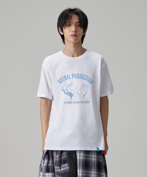ASTRAL PROJECTION（アストラルプロジェクション）の「[アストラルハンズ]コットンルーズフィット半袖Tシャツ_ホワイト（Tシャツ/カットソー・メンズ・その他・MEDIUM/LARGE/X-LARGE/XX-LARGE）」の2枚目の写真