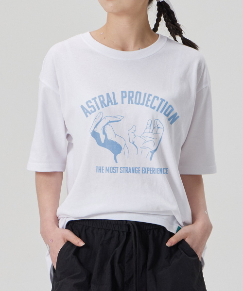 ASTRAL PROJECTION（アストラルプロジェクション）の「[アストラルハンズ]コットンルーズフィット半袖Tシャツ_ホワイト（Tシャツ/カットソー・メンズ・その他・MEDIUM/LARGE/X-LARGE/XX-LARGE）」の3枚目の写真
