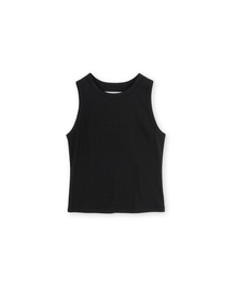 BROWNYARD（ブラウンヤード）の「Wラウンドスリーブレストップ、ブラック（Tシャツ/カットソー）」