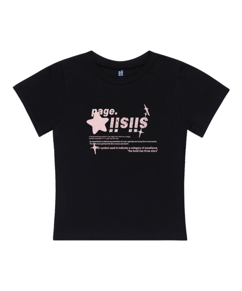 PAGESIISII（ページシシ）の「ピンククロムシシスタープリンティングスリムフィット半袖Tシャツブラック（Tシャツ/カットソー・レディース・その他・MEDIUM）」の2枚目の写真
