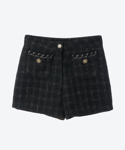 UNTAGE(アンテージ)の「アンティージブークレツイードショートパンツ(ブラック)_UWS-FP02(その他パンツ・レディース・その他・MEDIUM/SMALL)」の4枚目の写真