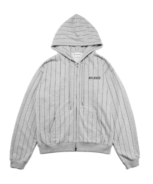 SAINTPAIN(セイントペイン)の「SAINTPAIN/フードジップ(パーカー・メンズ・ライトグレー・MEDIUM/LARGE)」の4枚目の写真