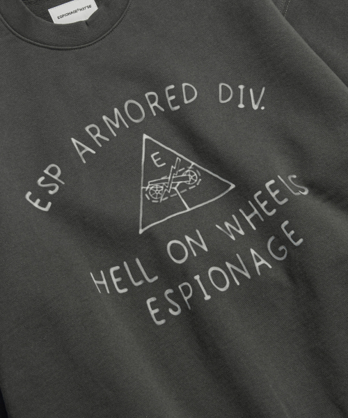 ESPIONAGE（エスピオナジ）の「Doodle Armored Div Heavyweight Sweatshirt Vintage Black（スウェット・メンズ・その他・MEDIUM/LARGE/X-LARGE）」の5枚目の写真