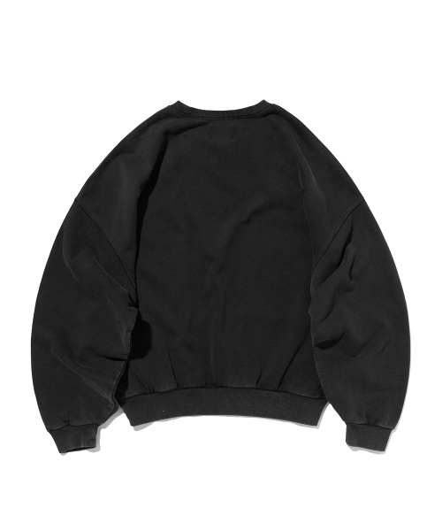 suade（スエード）の「CROPPED WASHED CREWNECK [WASHING BLACK]（スウェット・レディース・その他・SMALL/LARGE）」の2枚目の写真