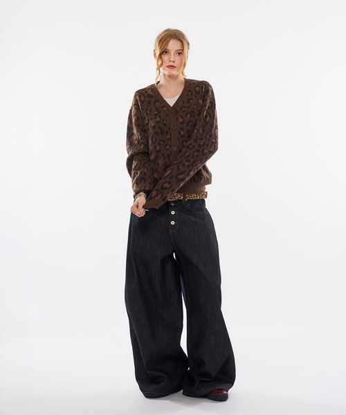 WISH FOR EVER(ウィッシュフォーエバー)の「【 3color / 3size 】LEOPARD JACQUARD CARDIGAN(カーディガン/ボレロ・メンズ・ブラウン系/マスタード/ブルー系・LARGE/MEDIUM/SMALL)」の8枚目の写真