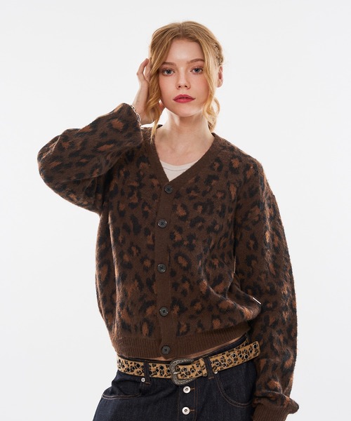 WISH FOR EVER(ウィッシュフォーエバー)の「【 3color / 3size 】LEOPARD JACQUARD CARDIGAN(カーディガン/ボレロ・メンズ・ブラウン系/マスタード/ブルー系・LARGE/MEDIUM/SMALL)」の11枚目の写真