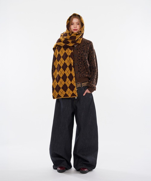 WISH FOR EVER(ウィッシュフォーエバー)の「【 3color / 3size 】LEOPARD JACQUARD CARDIGAN(カーディガン/ボレロ・メンズ・ブラウン系/マスタード/ブルー系・LARGE/MEDIUM/SMALL)」の15枚目の写真