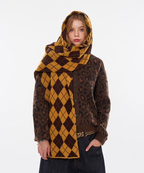 WISH FOR EVER(ウィッシュフォーエバー)の「【 3color / 3size 】LEOPARD JACQUARD CARDIGAN(カーディガン/ボレロ・メンズ・ブラウン系/マスタード/ブルー系・LARGE/MEDIUM/SMALL)」の16枚目の写真