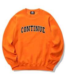 CONTINUE LOGO クルーネック - オレンジ